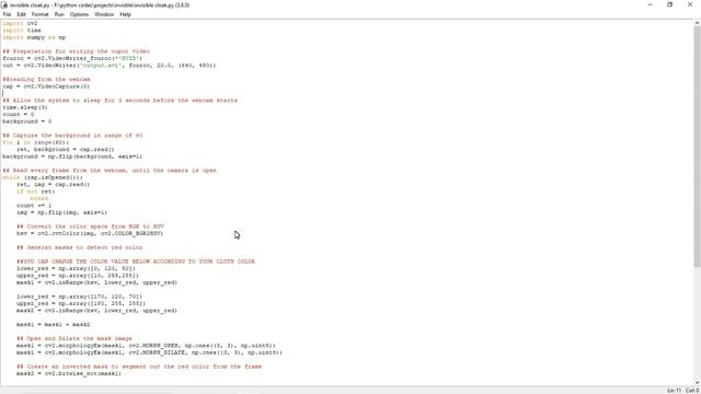 Invisible Cloak Using Python & OpenCV | Python Project | Invisible cloak from Harry Potter смотреть онлайн