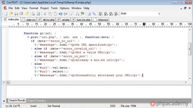 PHP Tutorials Full URL Shortener Part 4 8 смотреть онлайн