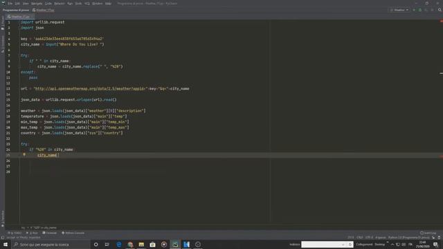 WEATHER APP in PYTHON смотреть онлайн
