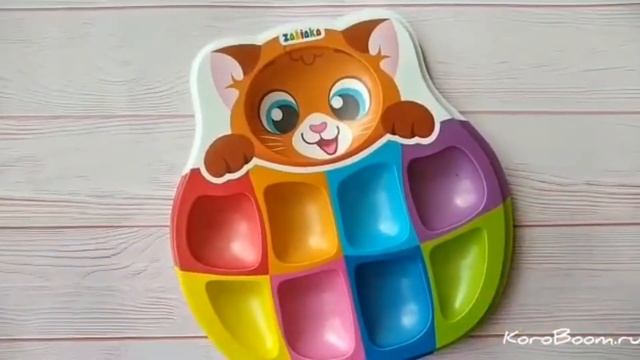 Цветная сортировка с пинцетом Котик, зайчик, мишка, сокровища пиратов смотреть онлайн