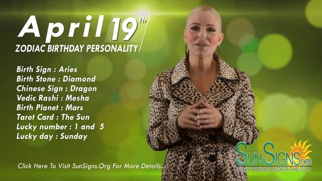 April 19th Zodiac Horoscope Birthday Personality - Aries - Part 2 смотреть онлайн