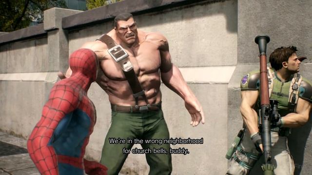 Chris Redfield Turns Spider-Man Into A Symbiote Scene HD - Marvel Vs Capcom Infinite смотреть онлайн