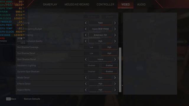 APEX LEGENDS RYZEN 7 7800X3D RTX 4090 - 1080p 1440p 4K 8K смотреть онлайн