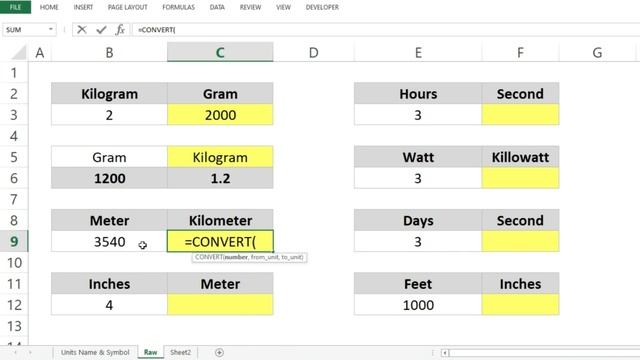 Convert Function in Excel | Unit Conversion смотреть онлайн