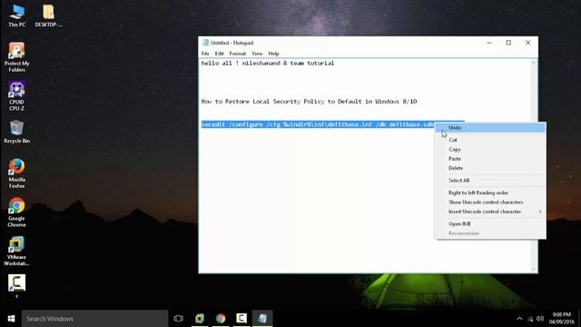 Restore Local Security Policy to Default in Windows 8 and 10 смотреть онлайн