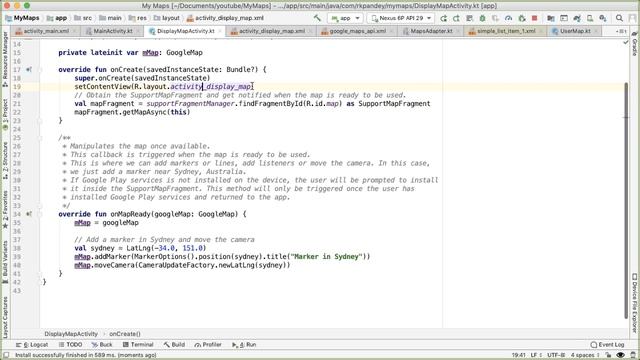 Android Google Maps Tutorial Ep 3: Display Map with Markers - Kotlin Android Studio Development смотреть онлайн