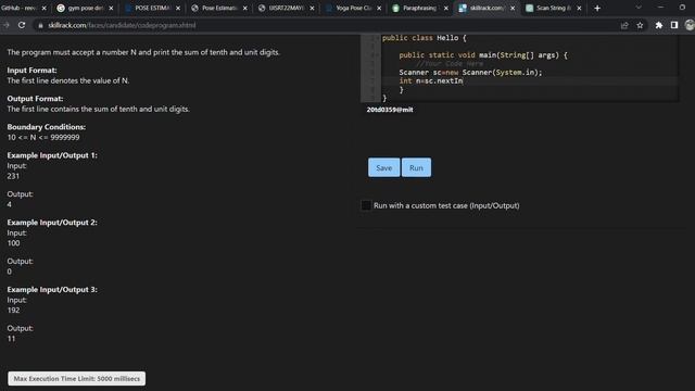 Live Coding| Skillrack Java Question No.2| Sum of Tenth and Unit digit| TWN смотреть онлайн