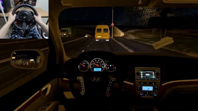 City Car Driving - Hyundai Santa Fe | Night Drive [Steering Wheel Gameplay] смотреть онлайн