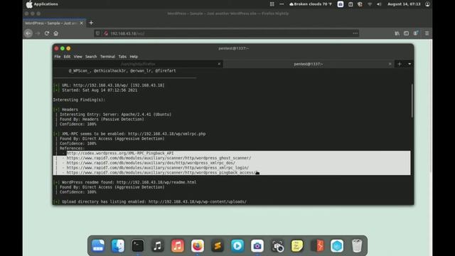 Vulnerability Scanner CMS WordPress | WPscan смотреть онлайн