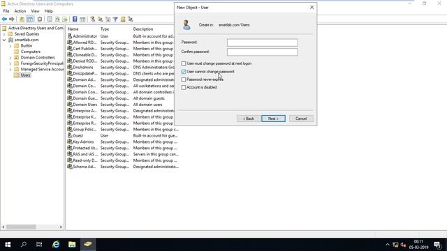 08 User Account Create In windows Server 2019 Active Directory смотреть онлайн