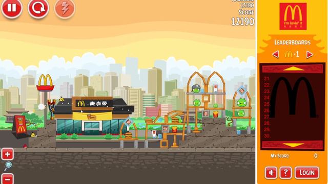 Angry Birds Mcdonalds Gameplay смотреть онлайн