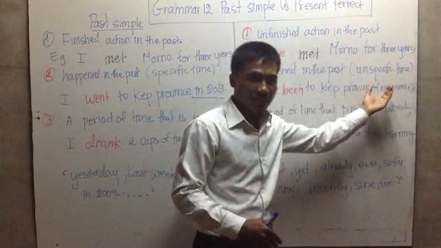 Khmer-English Grammar 12 |Past simple and Present Perfect | for Cambodian смотреть онлайн