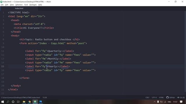 HTML tutorial for beginners in Hindi #27 | Radio Button and Checkbox in HTML смотреть онлайн