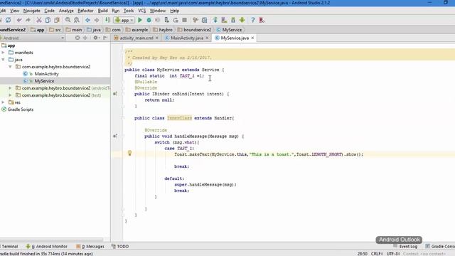 Android App Development Tutorial Series - 18 - Creating Bound Services by Messenger смотреть онлайн
