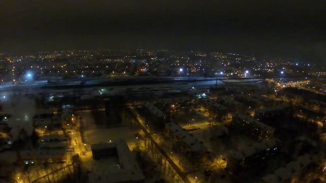 Полет Дрона Ночью