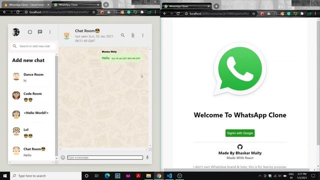 WhatsApp Clone by React.js смотреть онлайн