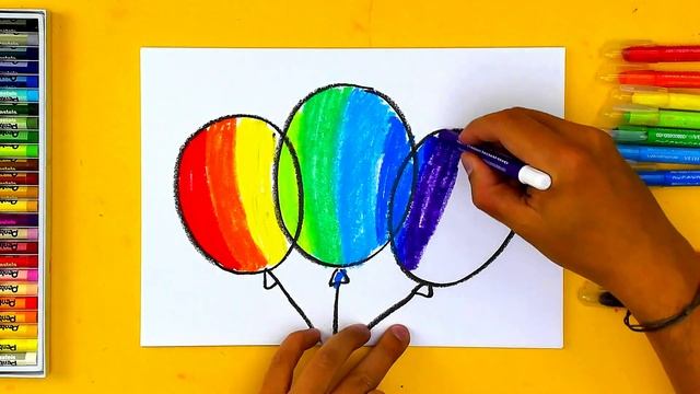 Воздушные шары из РАДУГИ / Люблю Радугу смотреть онлайн
