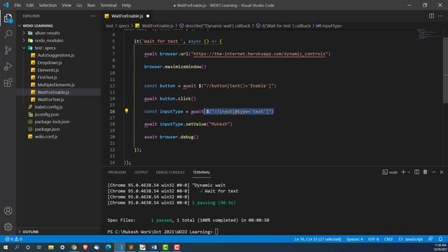 waitForEnabled In WebdriverIO | How to Wait For WebElement to be Enabled In WebdriverIO смотреть онлайн