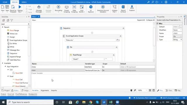 How to convert a Datatable in JSON String_in uipath смотреть онлайн