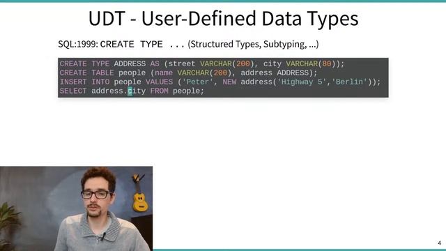 Modern Database Concepts - SQL Features for Semi-Structured Data (UDT, Compound Types, SQL/XML) смотреть онлайн