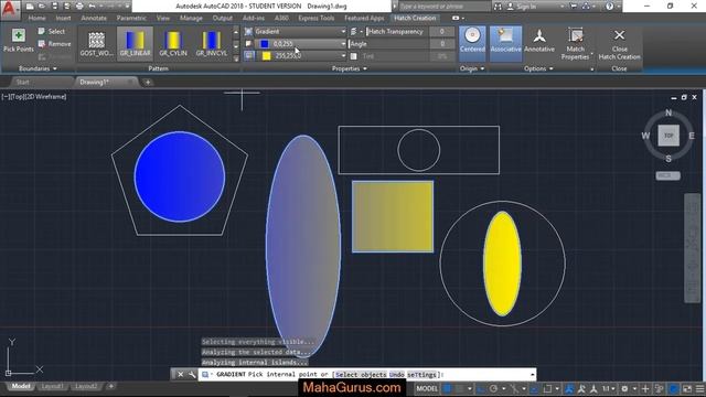How to Use Gradient in AutoCAD- Gradient in AutoCAD Tutorial смотреть онлайн