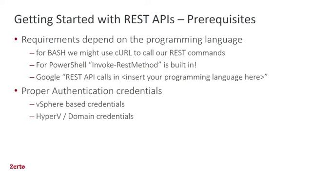 REST Easy! Fear APIs, Powershell and Scripting No More - ZertoCON смотреть онлайн