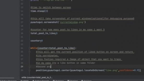 Automating Instagram Post's Likes Using Python