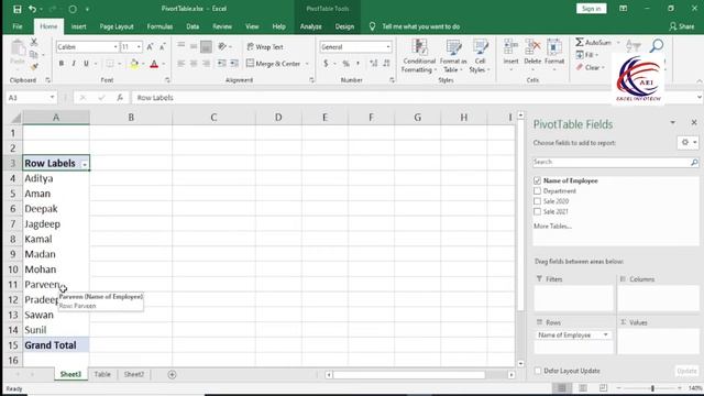 Pivot Table for beginners in excel in Hindi | Microsoft excel 2007,2010,2016,2019 | #Advanceexcel смотреть онлайн