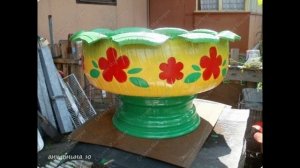 Ваза из шины 1