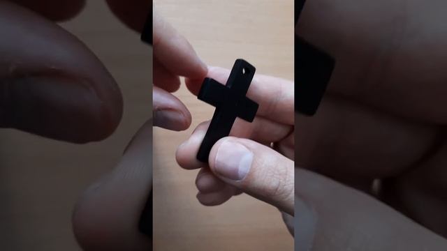 Простой деревянный нательный крест из чёрного граба. Ручная работа. смотреть онлайн