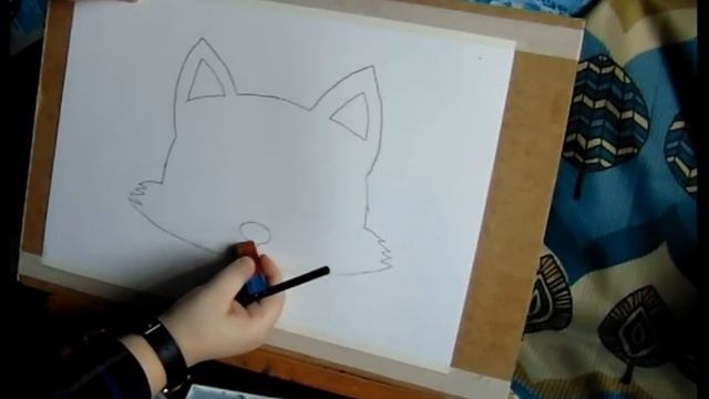 Видео-урок: Рисуем маску в виде кошки (1/3 этап). смотреть онлайн