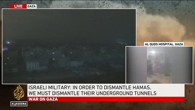 Gaza bombardment: Israel striking near al-Quds Hospital смотреть онлайн