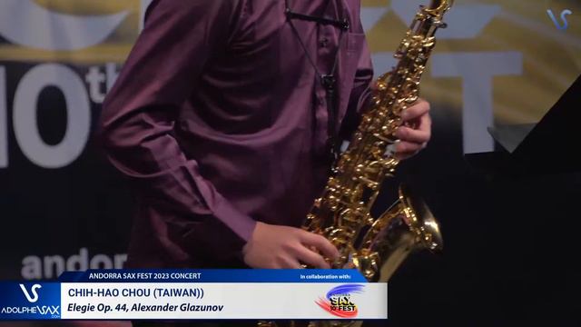 ANDORRA SAX FEST 2023: Chih-Hao Chou (Taiwan) plays Elegie Op. 44, Alexander Glazunov смотреть онлайн