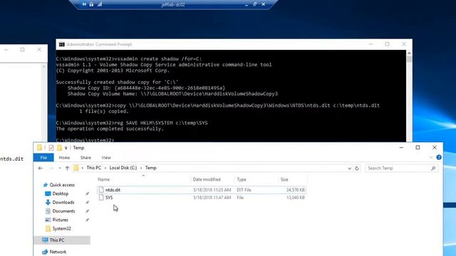 Attack Tutorial: How Ntds.dit Password Extraction Works смотреть онлайн