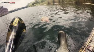 Подводный парус-якорь за 300 руб для сплава на судака-щуку-сома.Видео снято на Garmin  VIRB® XE