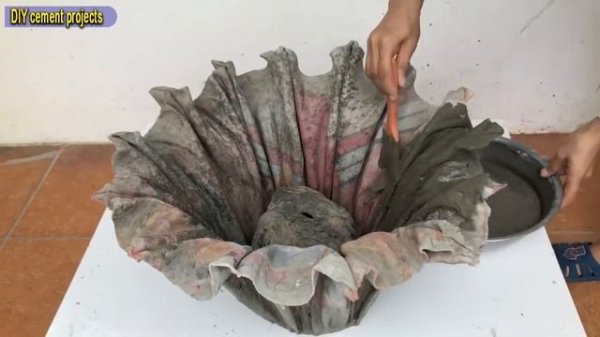 Cement Pots Made Of Fabric / Simple Cement Craft Ideas At Home