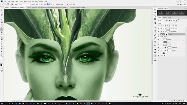 Photoshop CC 2019 Speed Art Green oracle смотреть онлайн