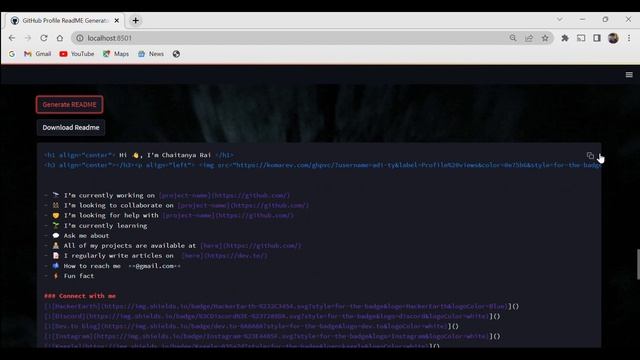 GSSOC-23 Github-ReadMe-Generator Project смотреть онлайн