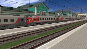 Прибытие поезда 92 Москва - Северобайкальск на станцию Омск-Пассажирский #trainz12