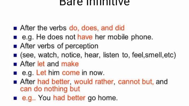 Types of Infinitives,bare Infinitive, absolute Infinitive, split Infinitive, past Infinitive, смотреть онлайн