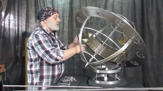 Армиллярная сфера из нержавеющей стали. смотреть онлайн