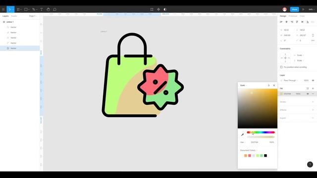 Как изменить цвета иконки в Figma смотреть онлайн
