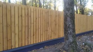 Красивый деревянный забор « Шахматка вертикальная «