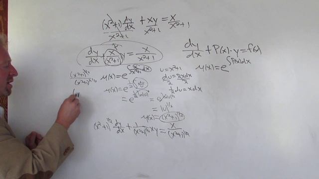 Solve the Linear Differential Equation (x^2 + 1)dy/dx + xy = x смотреть онлайн