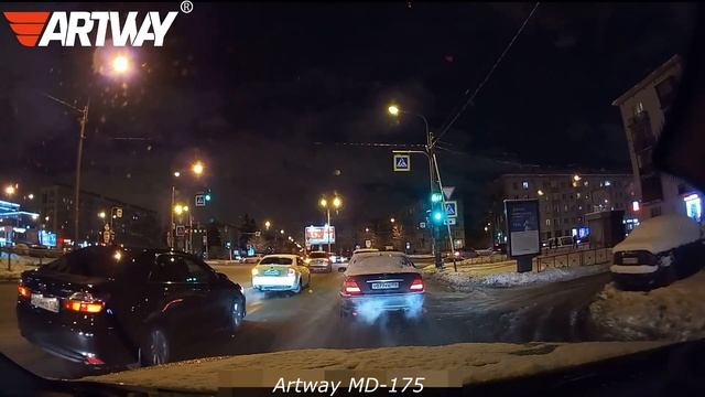 Видеорегистратор Artway MD-175 (ночная съемка) смотреть онлайн