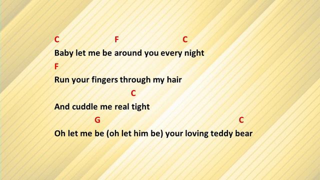 Let Me Be Your Teddy Bear by Elvis Presley - Easy chords and lyrics смотреть онлайн