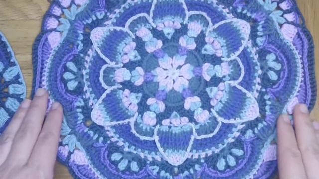 Круглая подушка крючком ч.14 Мандала Грезы. Mandala Dreams Crochet Pillow смотреть онлайн