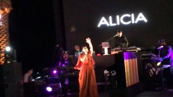 LIVE Alicia Keys Performance at the Porsche Design Tower Opening Party