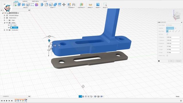 Правим STL в CURA и Fusion 360. 3д Модели для сборки UNI 3D смотреть онлайн