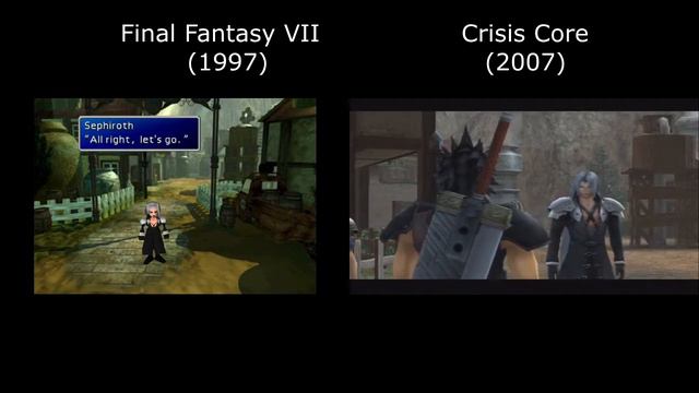 Final Fantasy VII side by side graphics comparison смотреть онлайн